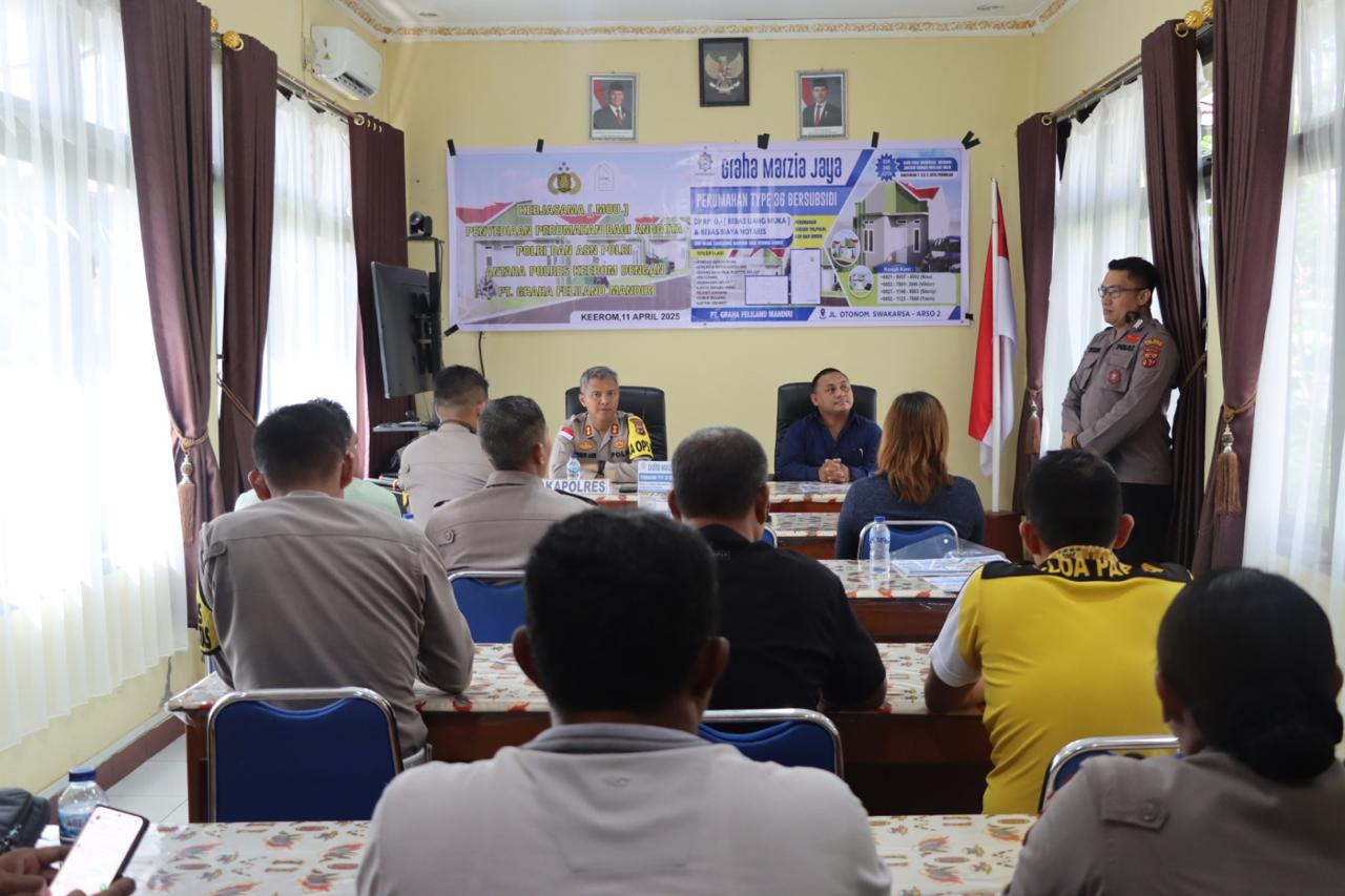 Perumahan Subsidi Untuk Anggota Polri Dan PNS Polri Di Polres Keerom