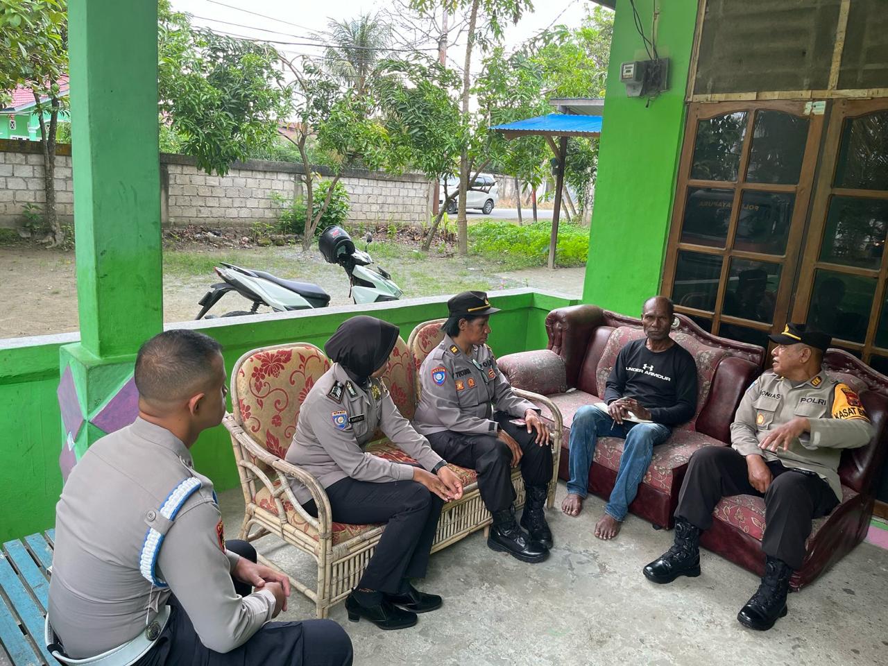 Satgas Si-Ipar Ops Rasaka Cartenz-2025 Polres Jayapura Jalin Koordinasi Dengan Lurah Dobonsolo Terkait Anak Putus Sekolah