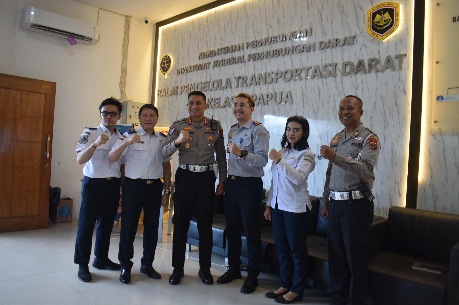 Jalin Silaturahmi dan Sinergitas, Dirlantas Polda Papua Sambangi Kepala BPTD Kelas II Papua