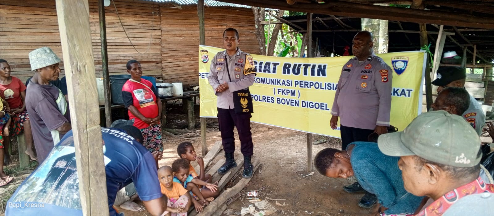 Polres Boven Digoel Gelar FKPM, Warga Diajak Jaga Kamtibmas