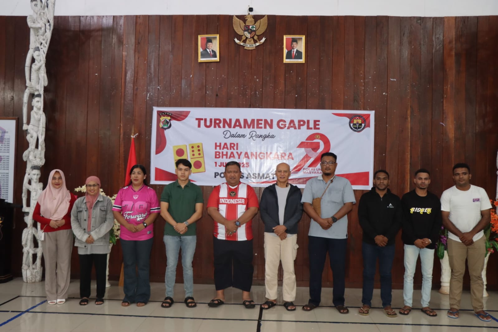 Hari Bhayangkara Ke-79, Kapolres Asmat Buka Turnamen Gaple.