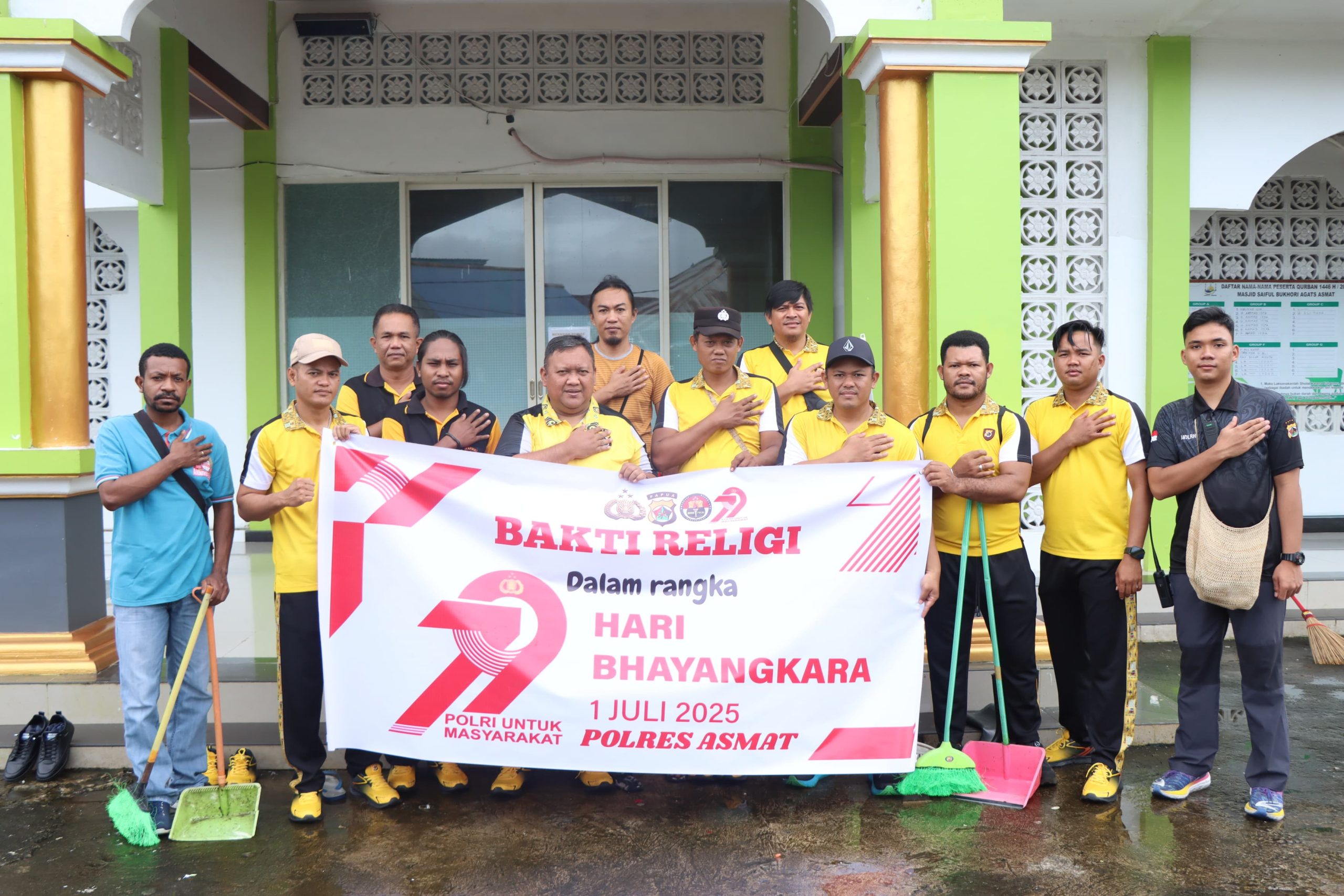 Bakti Religi Polres Asmat Ke 6 Tempat Ibadah.
