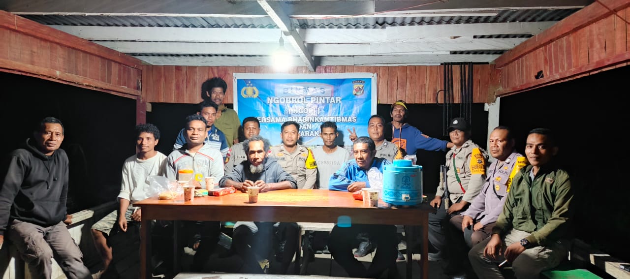 Polsek Arso Timur Gelar Kegiatan “NGOPI” Bersama Masyarakat Kampung Pitewi