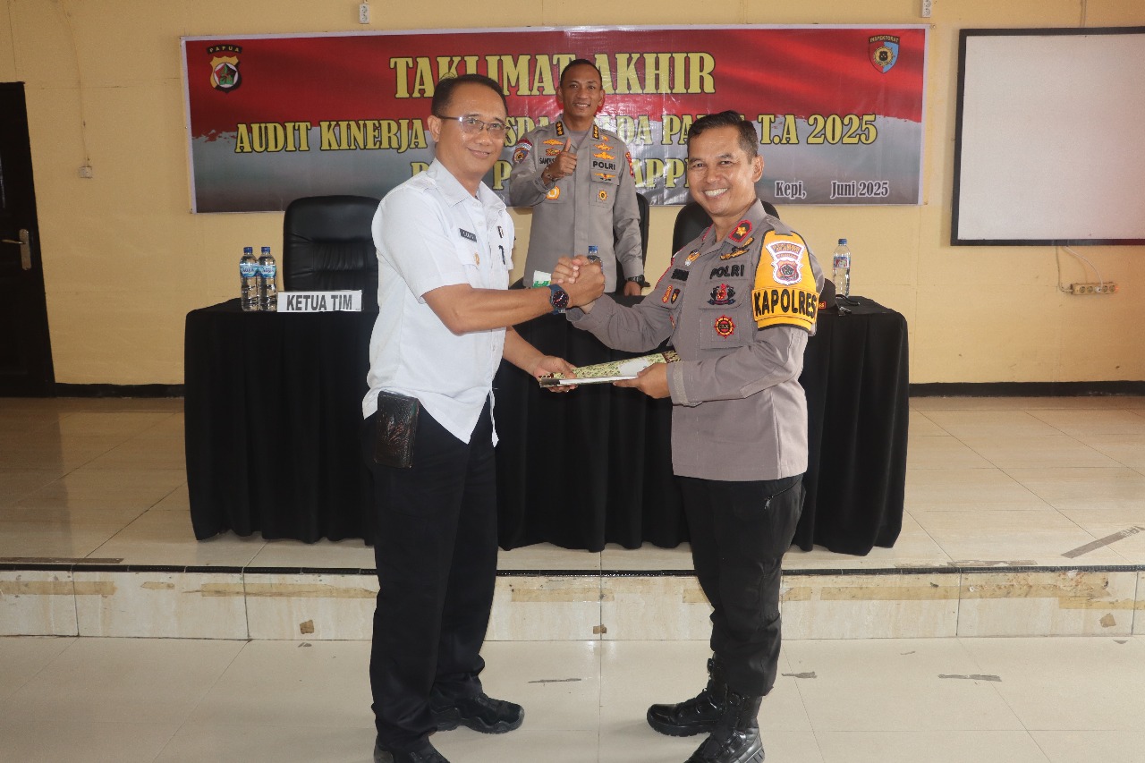 ‎Taklimat Akhir Tandai Berakhirnya Audit Kinerja Tahap I Tahun Anggara 2025 di Polres Mappi .
