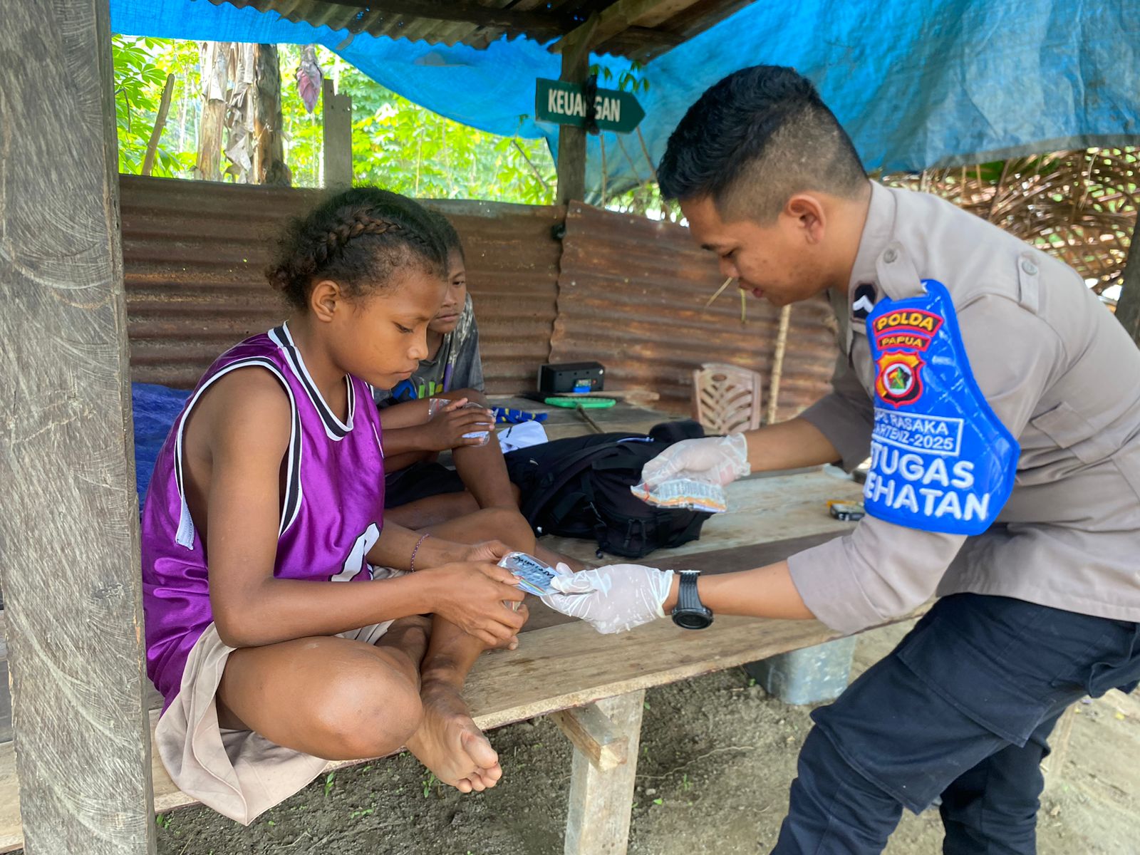 Satgas Keladi Sagu Polres Jayapura Gelar Pemeriksaan Kesehatan Gratis di BTN Kolam Doyo Baru