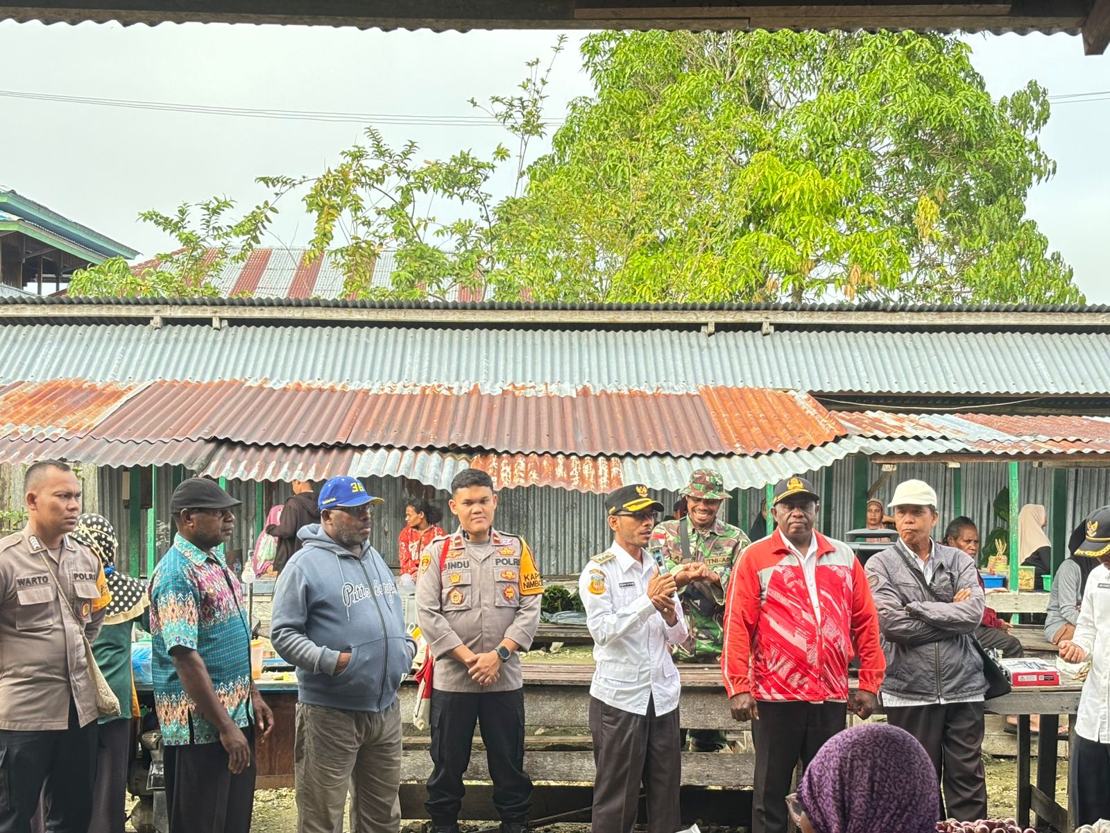 Himbauan Pemerintah Distrik Nimbokrang Terkait Rencana Pemindahan Aktivitas Pasar, Polsek Nimbokrang Pastikan Dukungan Keamanan
