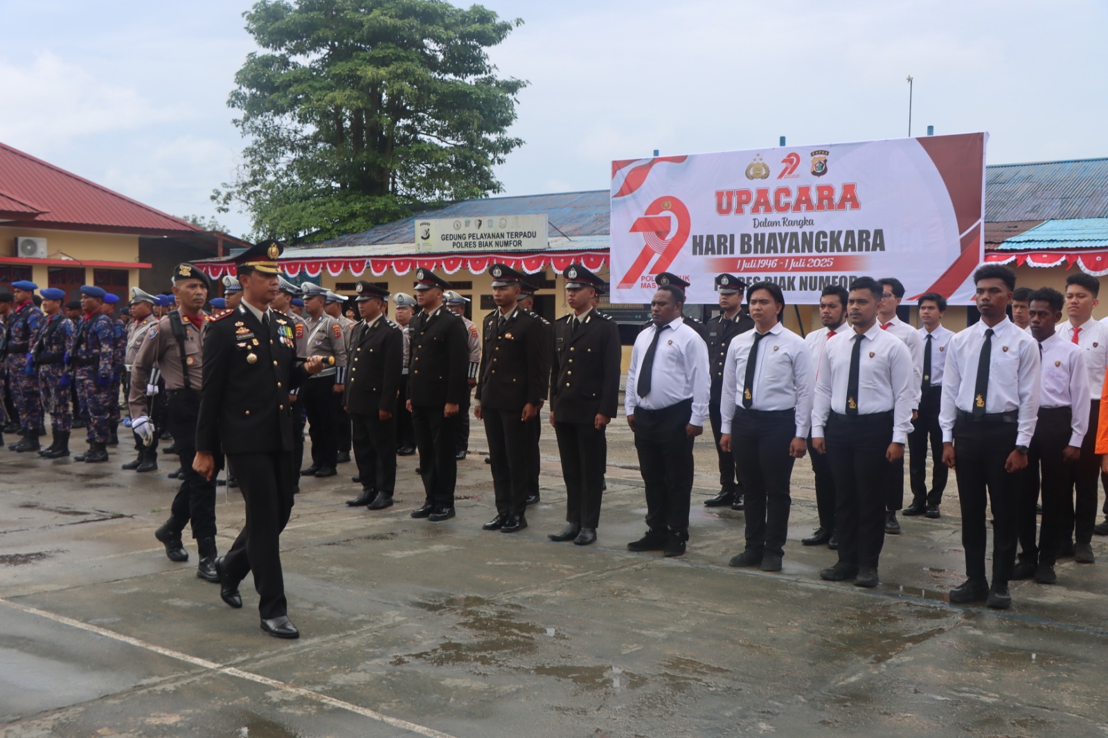 Kapolres Biak Numfor Pimpin Upacara Peringatan Hari Bhayangkara ke-79