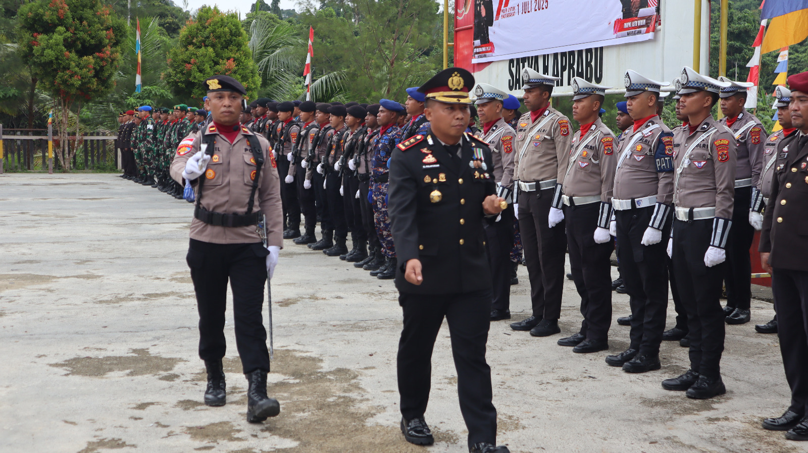 Kapolres Sarmi Pimpin Upacara Hari Bhayangkara Ke-79 Tahun 2025