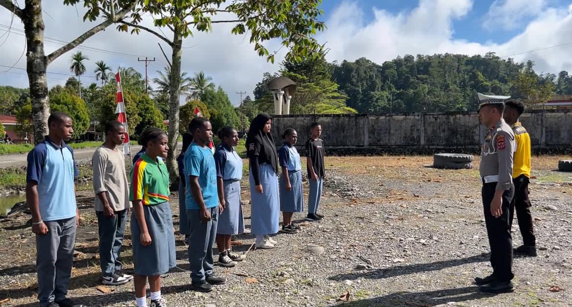 ‎Bentuk Generasi Tangguh, Polres Yalimo Latih Calon Paskibra Sambut HUT RI ke-80