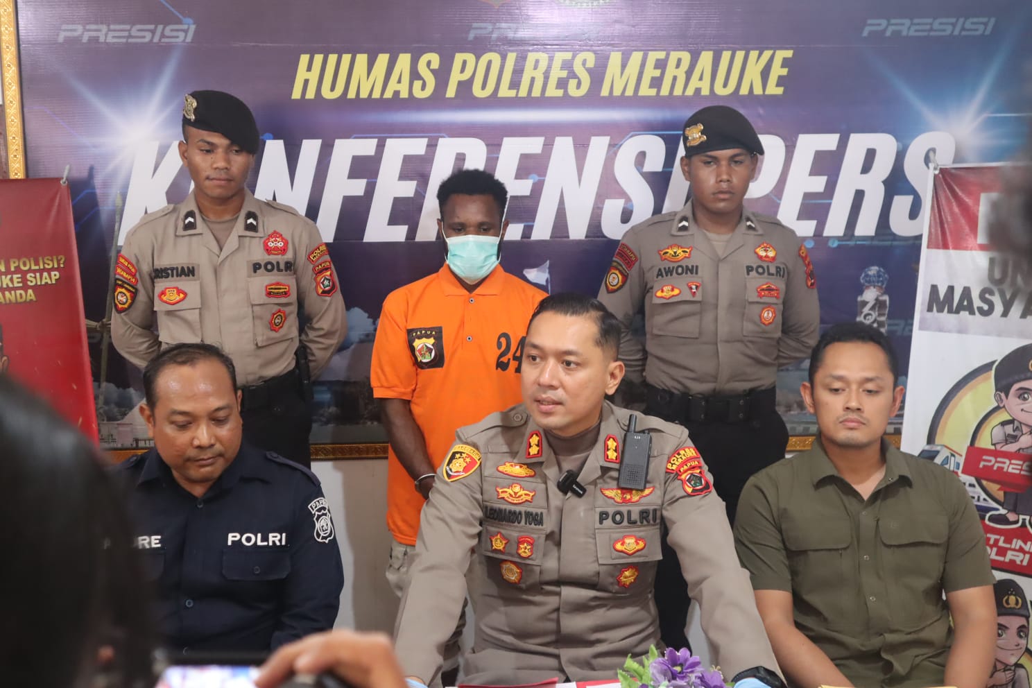 Polres Merauke dan Polres Jayapura Berhasil Amankan DPO Polres Merauke Yang  Ditangkap di Sentani