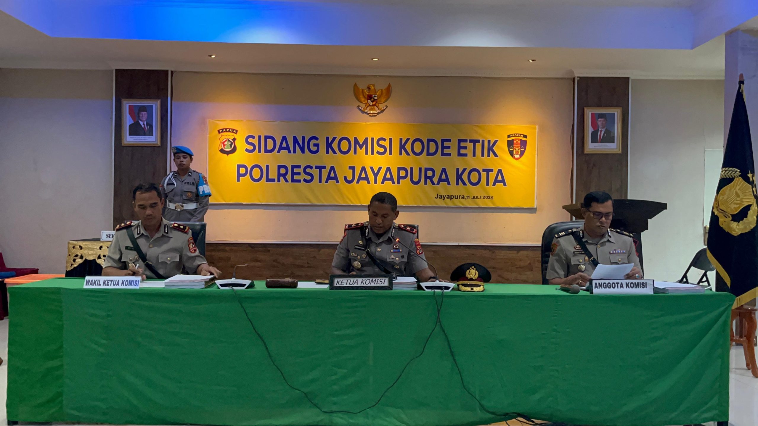 Tiga Personel Polresta Jayapura Kota Jalani Sidang Disiplin dan Hukuman