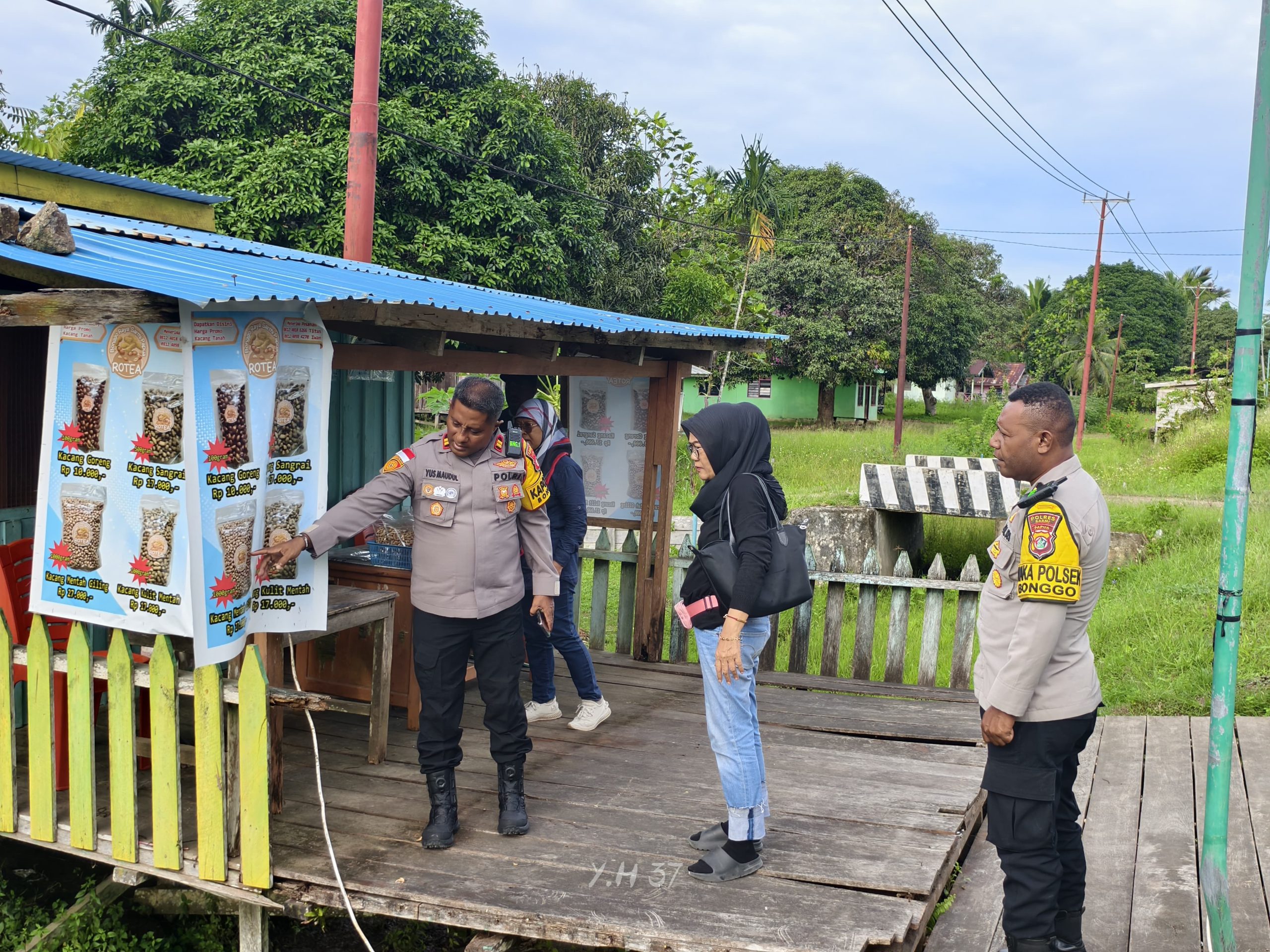 Kapolsek Bonggo Ikuti Kegiatan Pengambilan Video Potensi Daerah oleh Tim RRI Jakarta di Polsek Bonggo