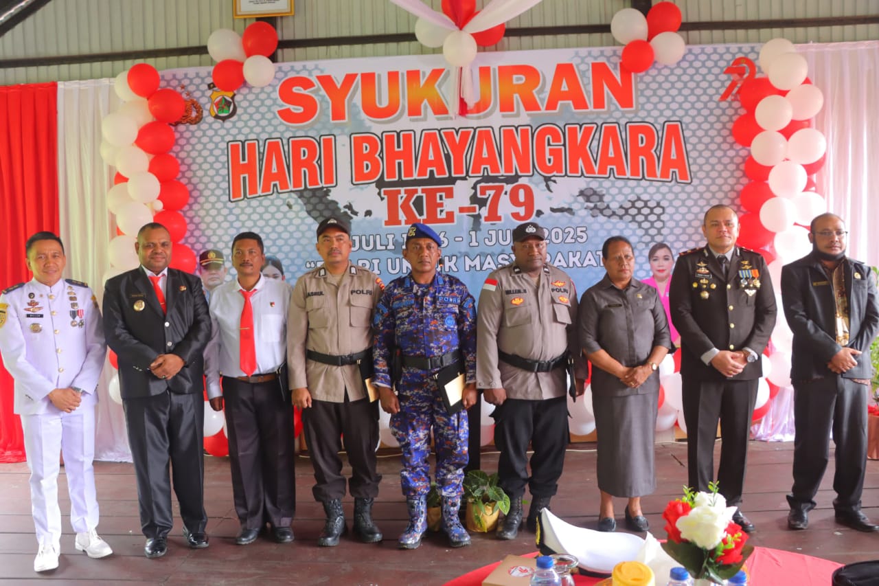 Polres Supiori Gelar Syukuran Hari Bhayangkara Ke-79