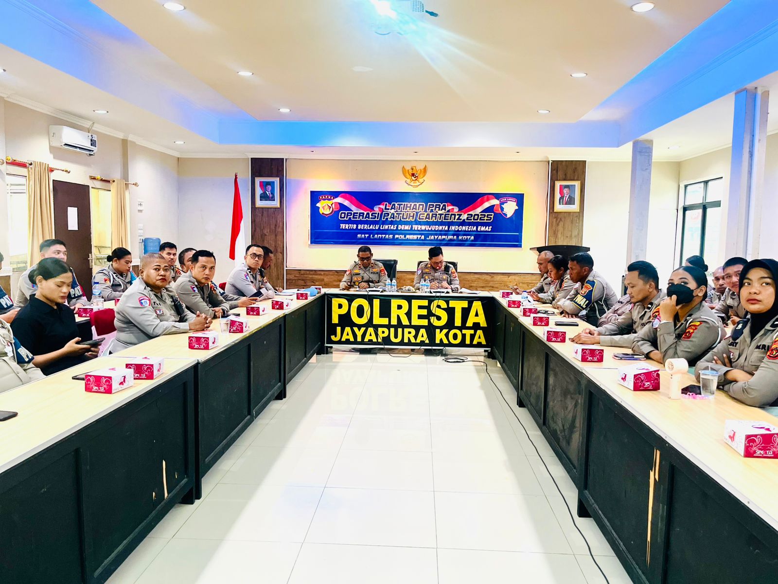 Polresta Jayapura Kota Gelar Latpra Ops Patuh Cartenz 2025