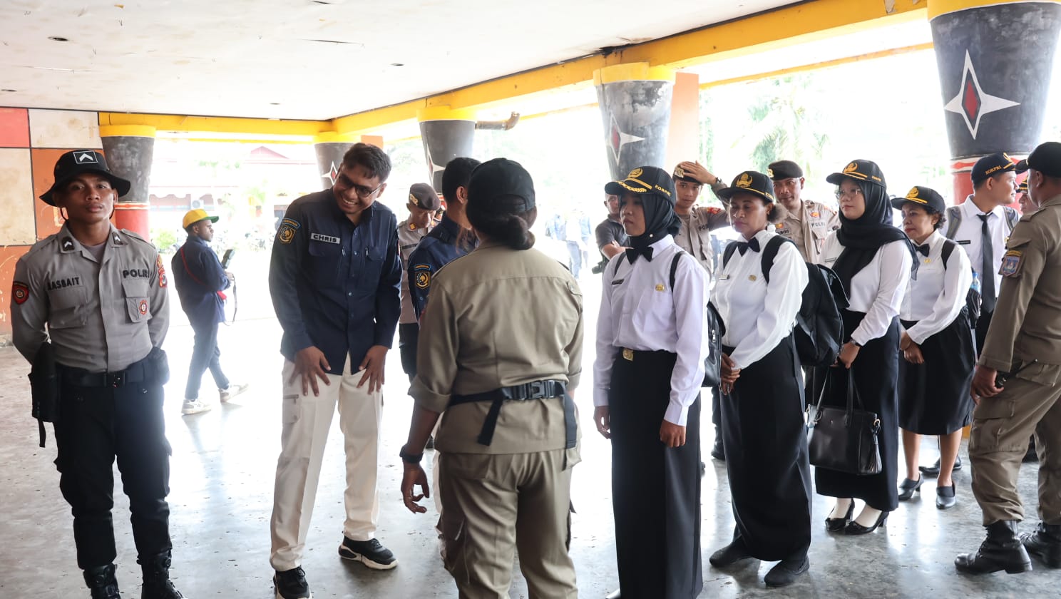 Polres Merauke Laksanakan Pengamanan Acara Penyerahan Sk Cpns Pemerintah Provinsi Papua Selatan Tahun 2024