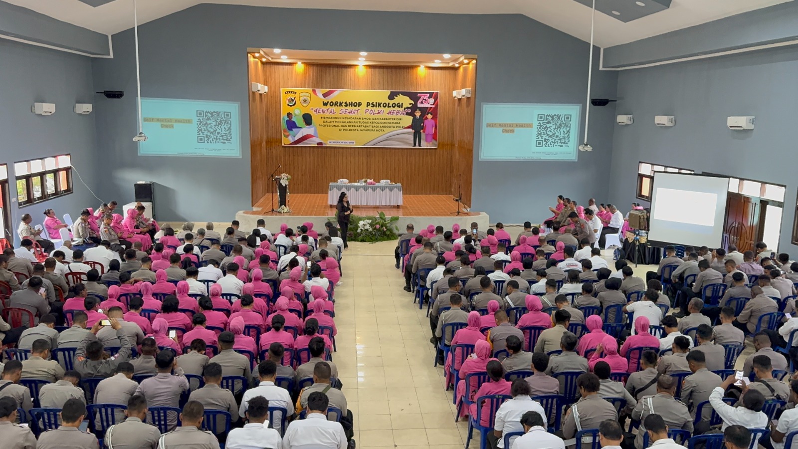 Workshop Psikologi “Mental Sehat, Polri Hebat” Dorong Kesadaran Diri dan Etos Kerja Personel Polresta Jayapura Kota