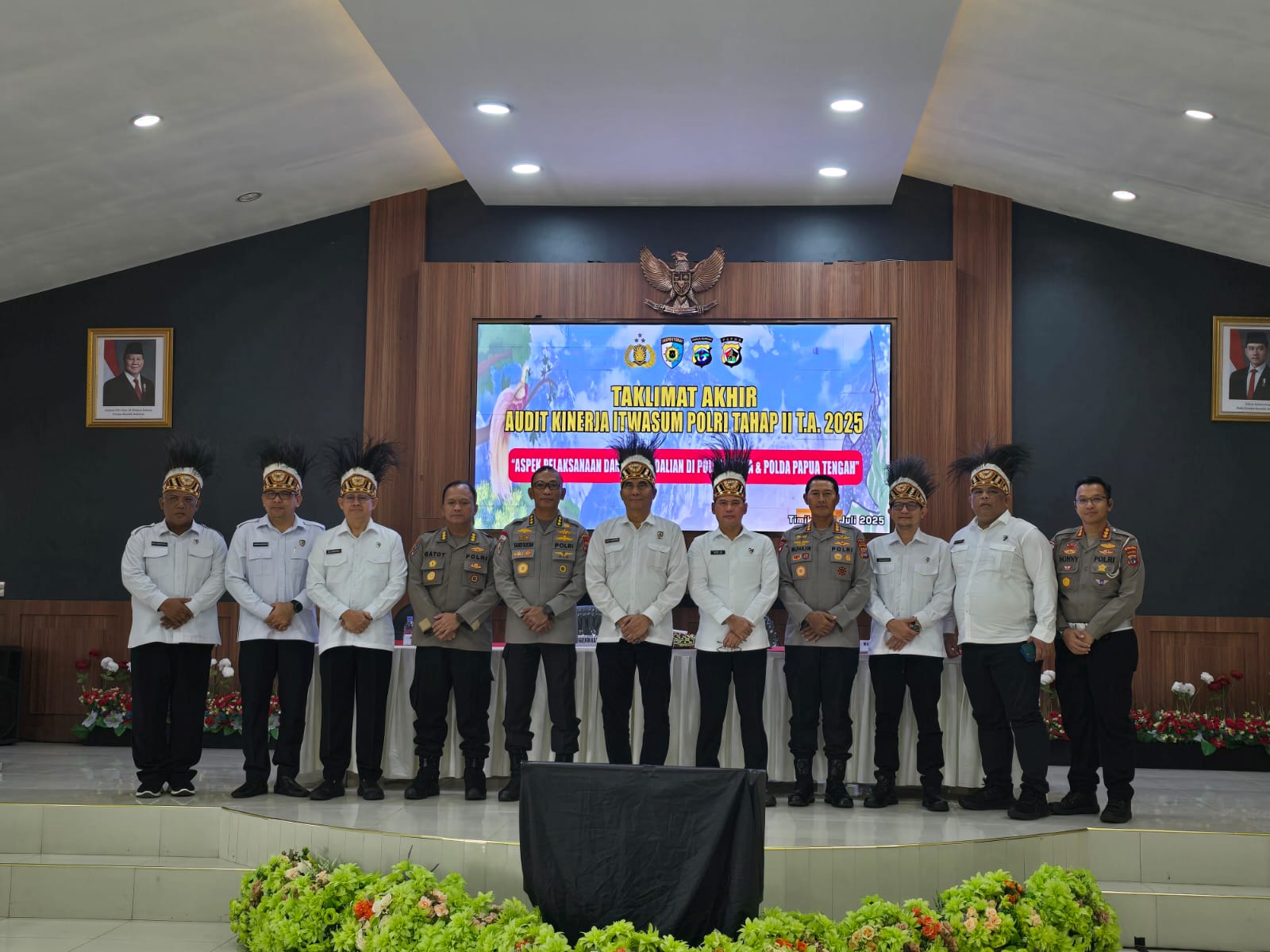 Taklimat Akhir Audit Kinerja Polda Papua Dan Polda Papua Tengah Oleh Itwasum Polri Berlangsung Di Polres Mimika