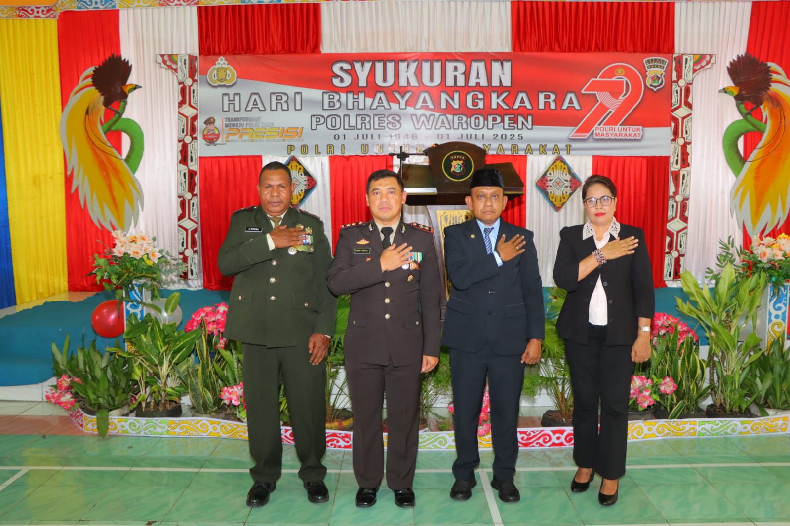 Wujud Syukur dan Kebersamaan, Polres Waropen Gelar Syukuran Hari Bhayangkara Ke 79 Tahun 2025.