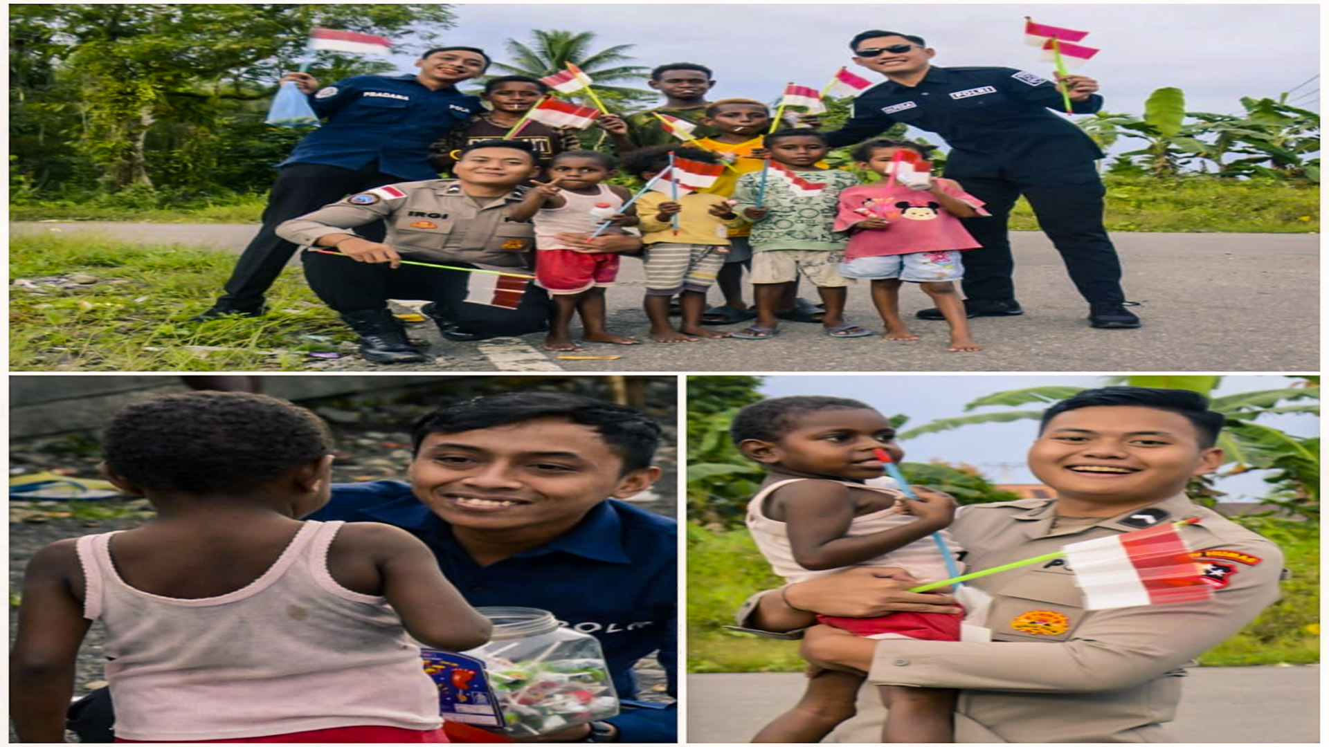 Memperingati HUT RI ke-80, Satgas Ops Damai Cartenz Ajak Anak-anak Iwaka Kenali Arti Kemerdekaan