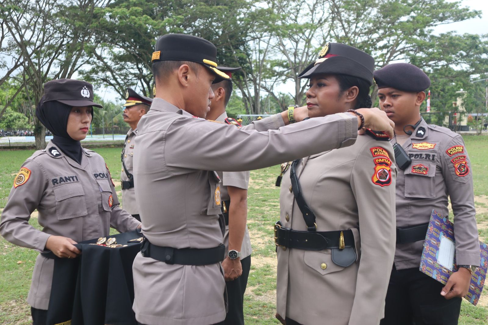 Kapolres Keerom Pimpin Sertijab Kabag SDM, Kasat Lantas dan Kapolsek Skanto
