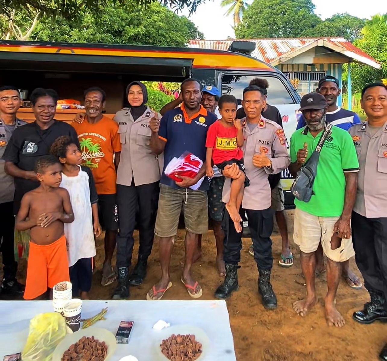 Satuan Binmas Polres Merauke Laksanakan Binluh Kamtibmas di Kampung Wendu untuk Meningkatkan Kesadaran Masyarakat