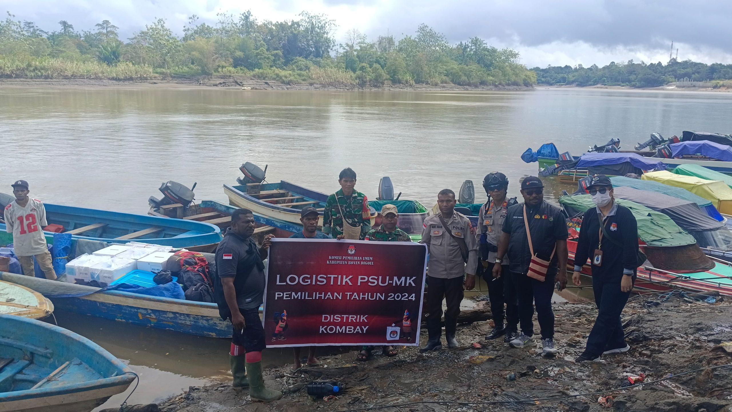 Polres Boven Digoel Laksanakan Pengamanan Logistik Psu Pilkada 2024
