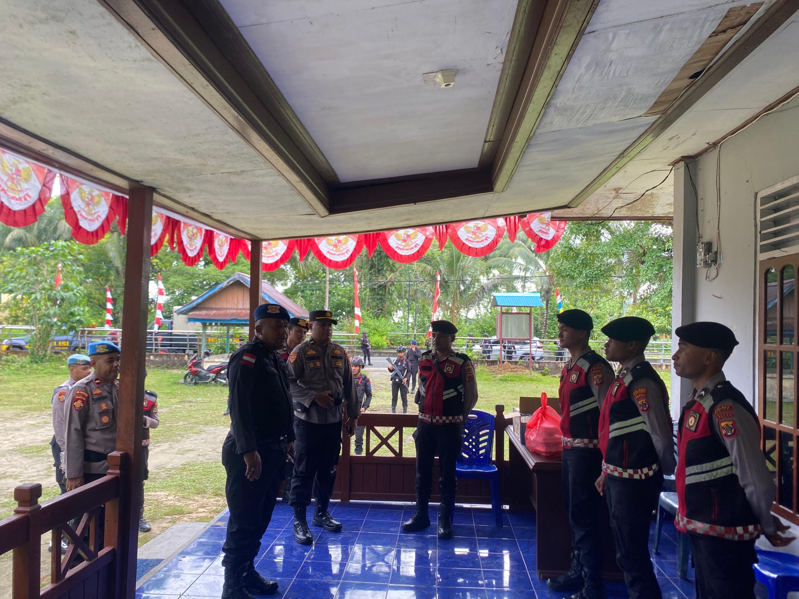 Polres Supiori Intensifkan Patroli TPS Selama PSU, Didukung Personel Brimob Polda Papua
