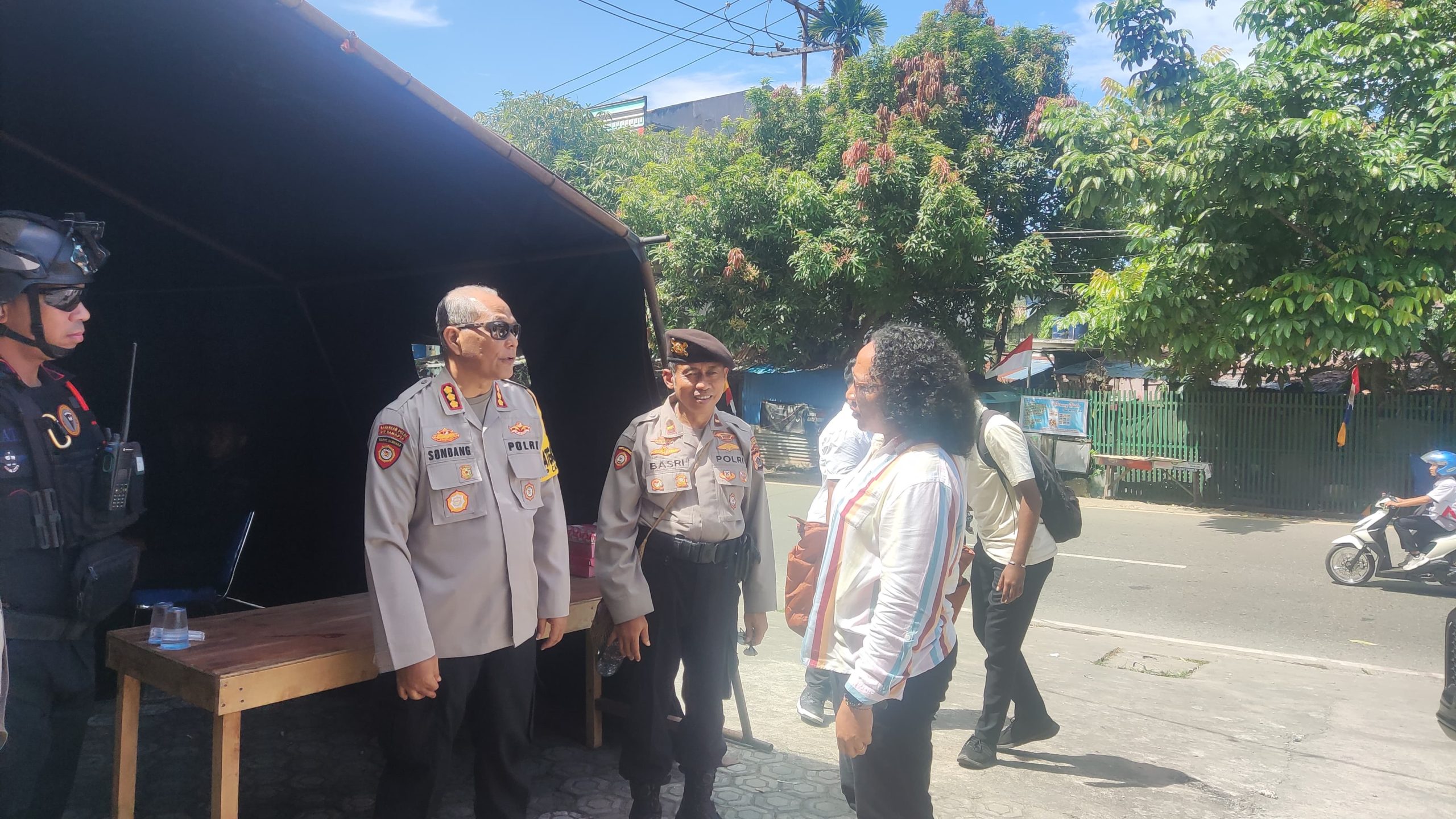 Dirsamapta Polda Papua Pantau dan Lakukan Patroli di Bawaslu Papua Pasca Pencoblosan Pilkada