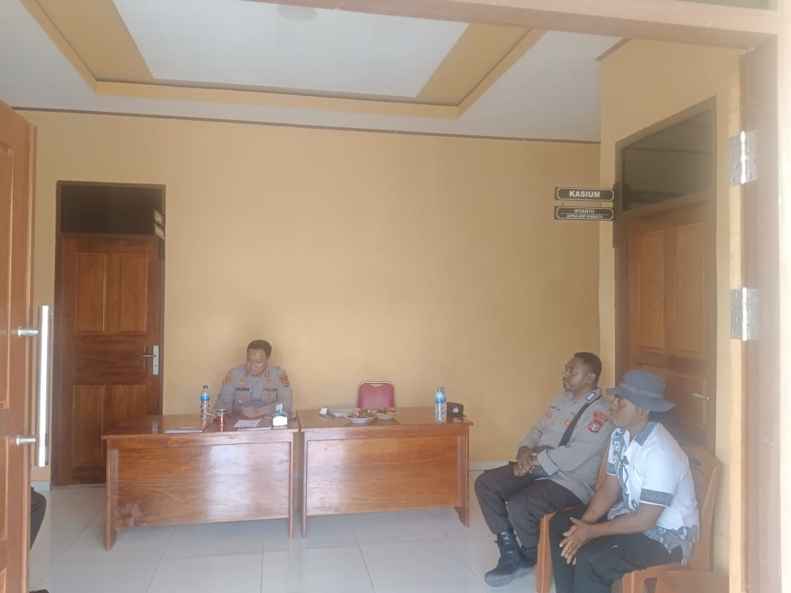 Kapolres Sarmi Laksanakan Kunjungan ke Polsek Pantai Barat
