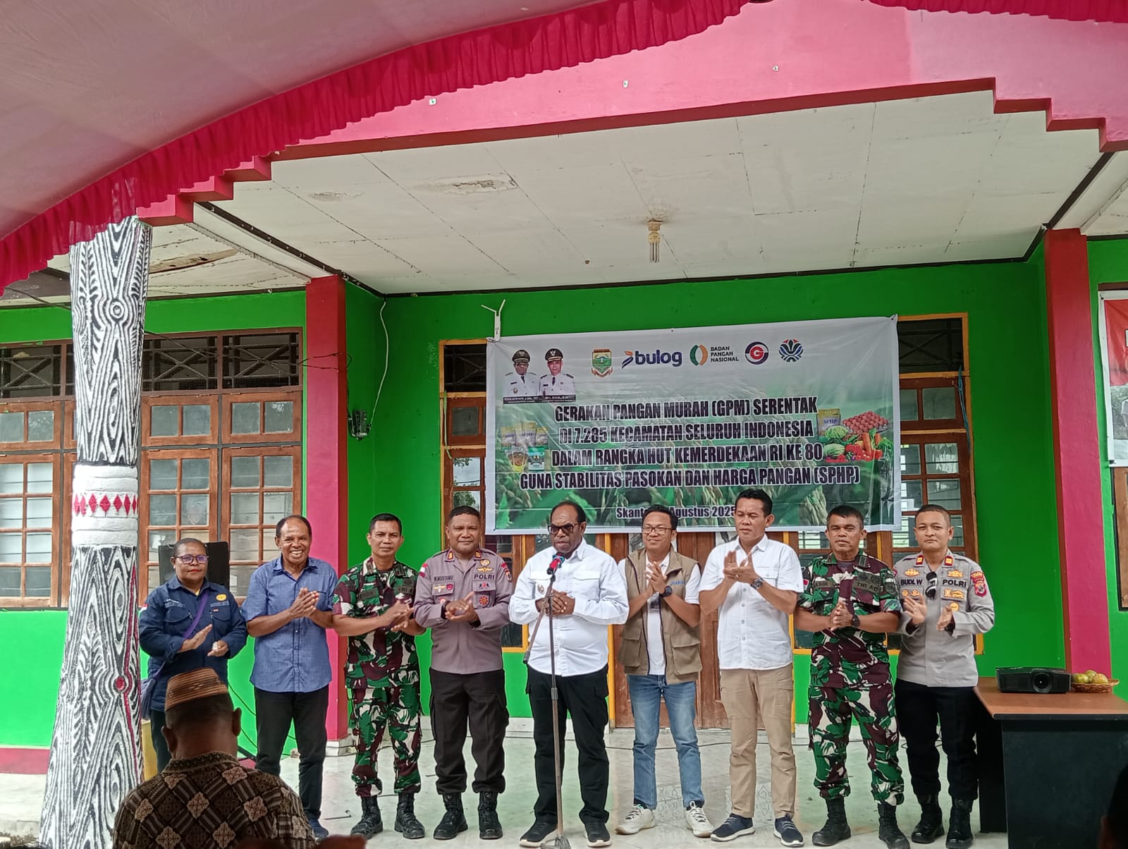 Gerakan Pangan Murah di Keerom, Polsek Skanto Pastikan Keamanan dan Kelancaran Kegiatan