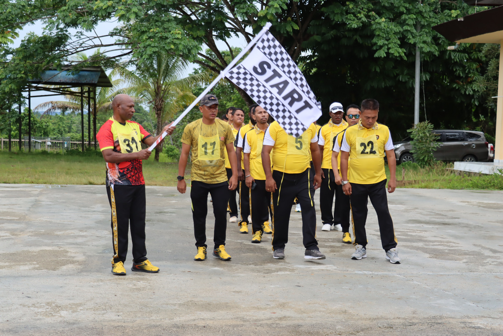 Polres Sarmi Gelar Tes Kesempatan Jasmani Semester II tahun 2025