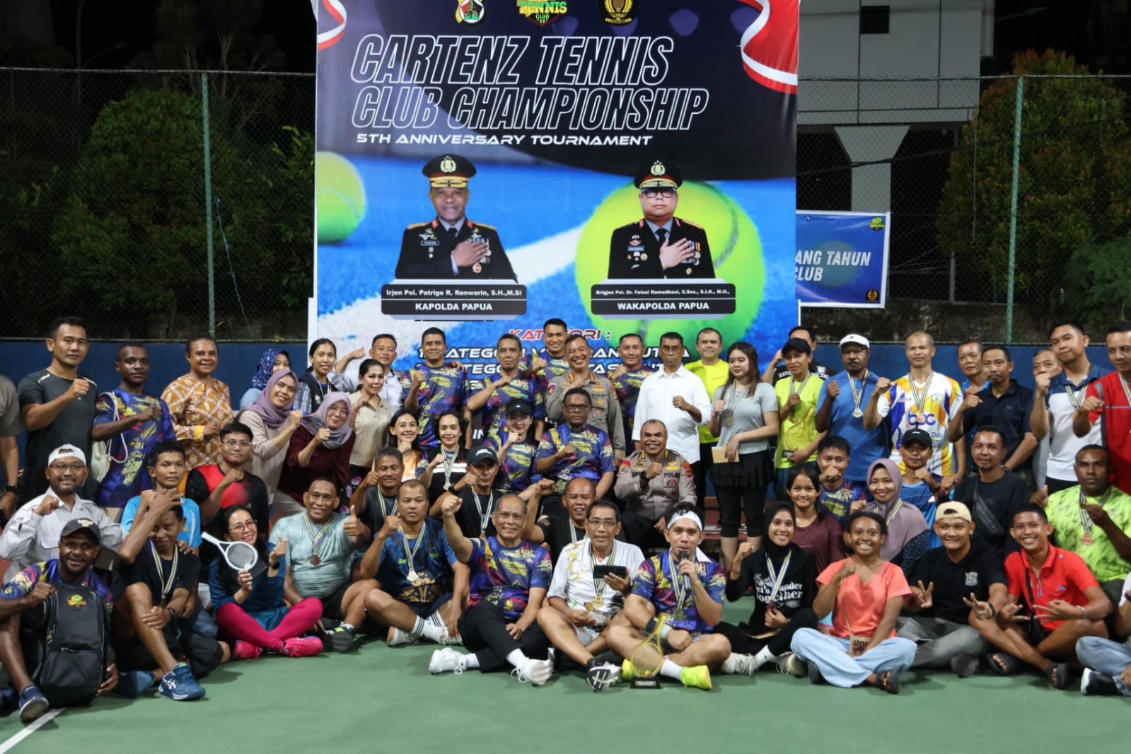 Kapolda Papua Resmi Tutup Turnamen Tenis Cartenz Anniversary ke-5 Tahun 2025, Tekankan Sportivitas dan Kebersamaan