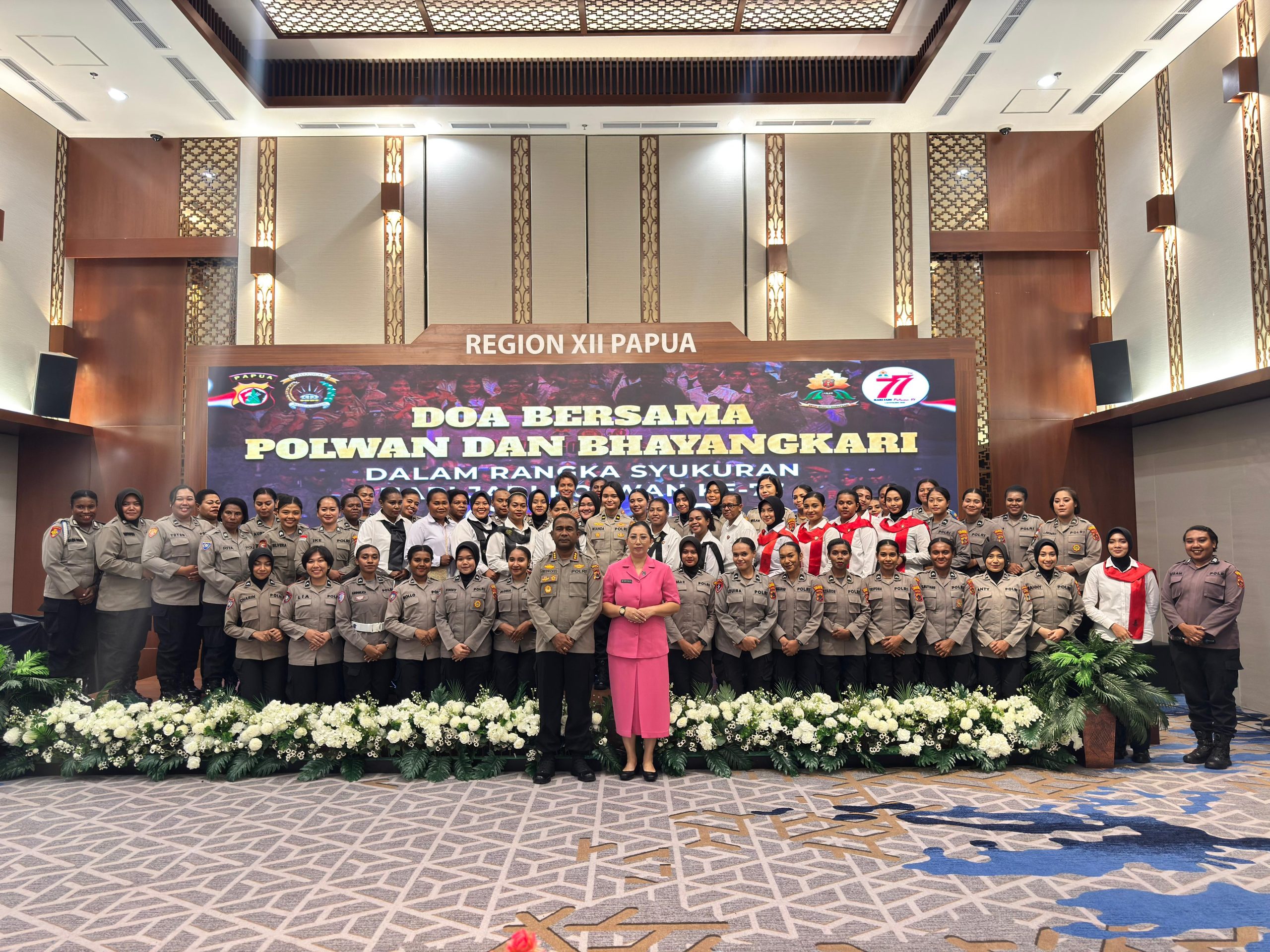 Keluarga Besar Polresta Gelar Do’a Bersama dan Syukuran untuk HUT Polwan Ke-77