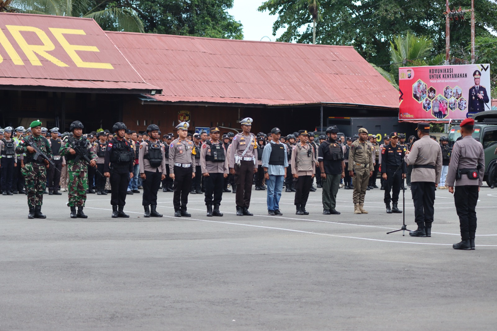 Polres Nabire Gelar Apel Kesiapan Pengamanan Harkamtibmas potensi kerawanan September 2025