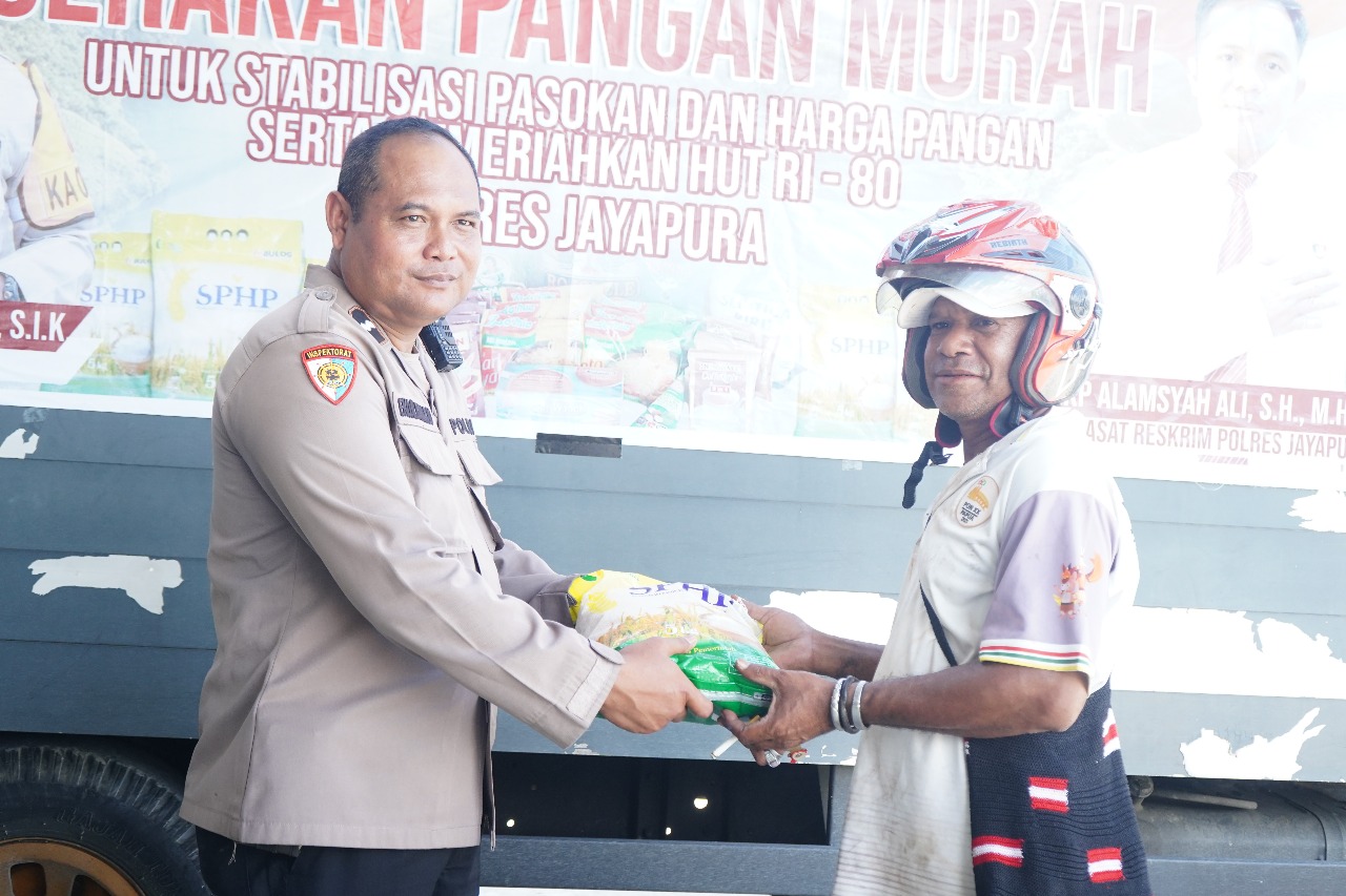 Polres Jayapura Peduli, Pangan Murah Diserbu Warga
