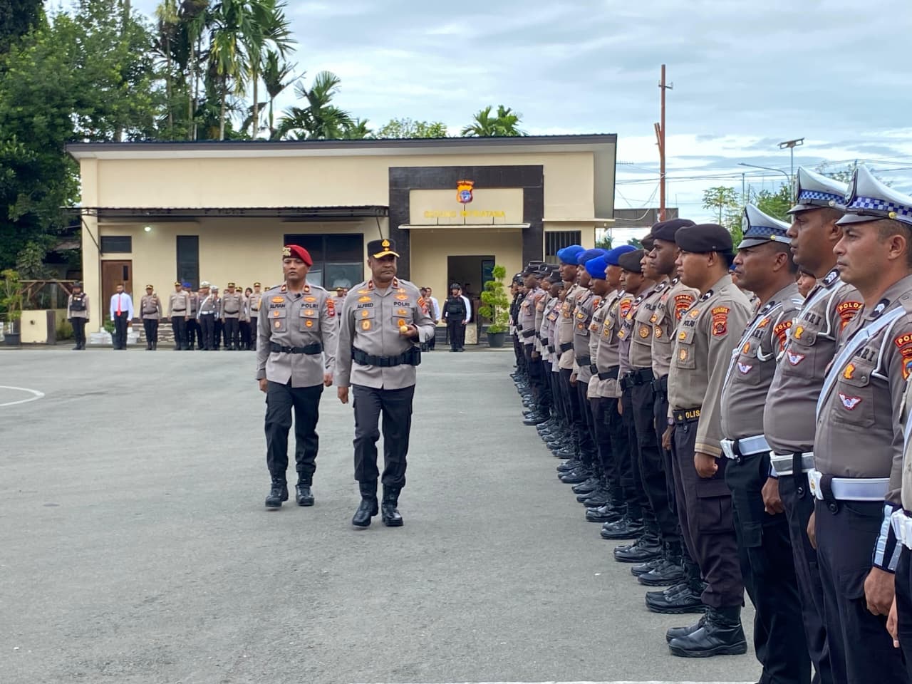 Apel Gelar Pasukan Operasi Jaran Noken – 2025 Polda Papua Tengah di Lapangan Apel Polres Nabire