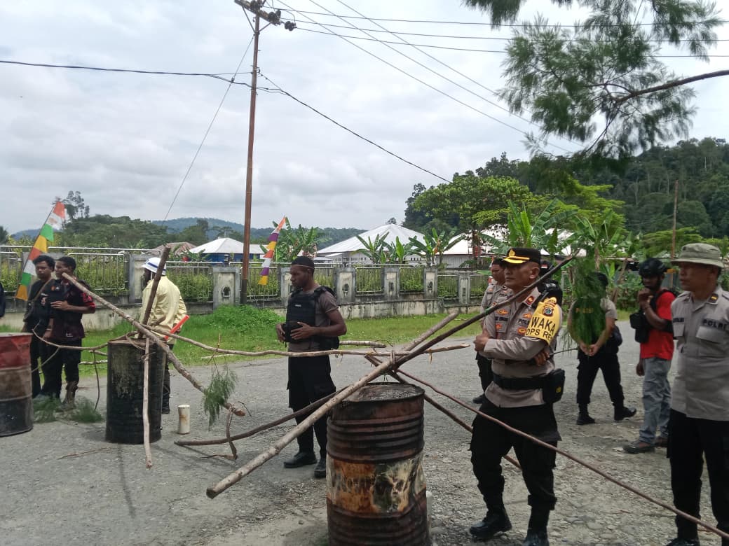 Polres Yalimo Berhasil Kawal Aksi Demo Damai hingga berjalan dengan Aman dan kondusif