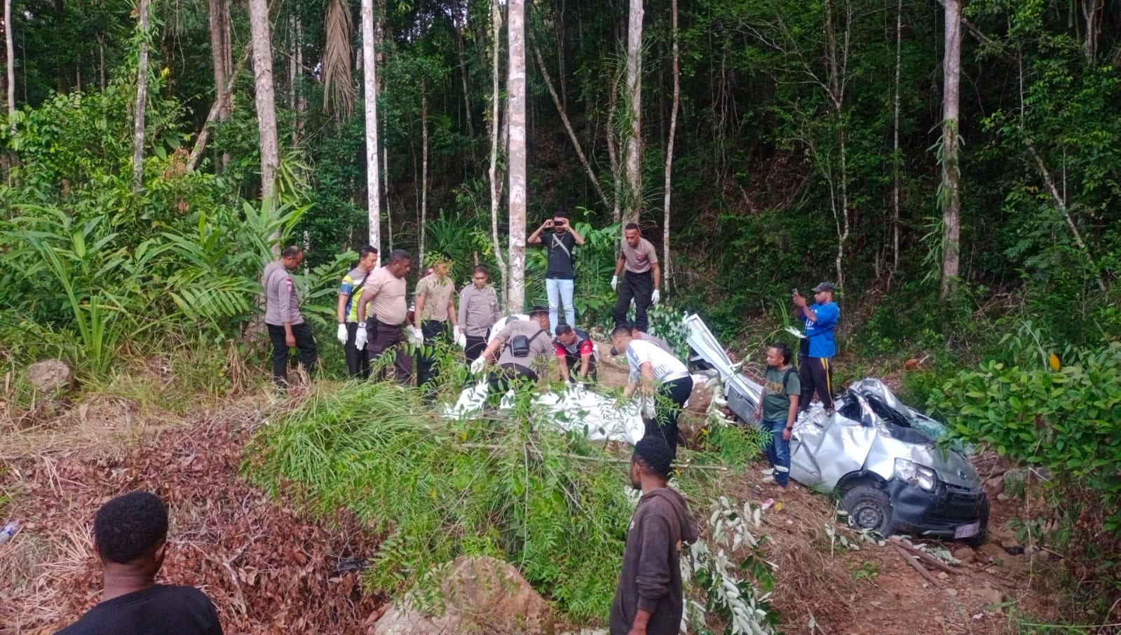 Kecelakaan Tunggal di Jalan Alternatif Telaga Ria – Buper, Satu Orang Meninggal Dunia