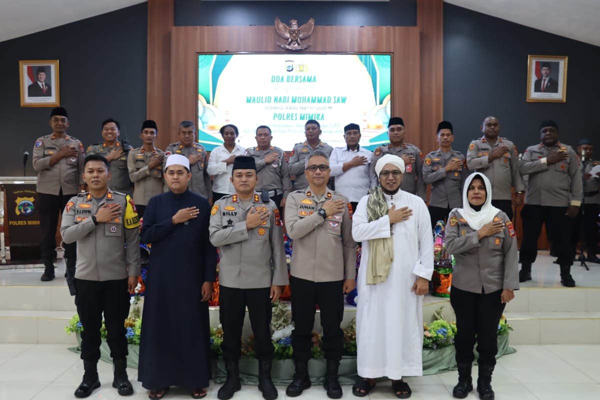 Maulid Nabi Muhammad SAW 1447 H / 2025 M di Polres Mimika