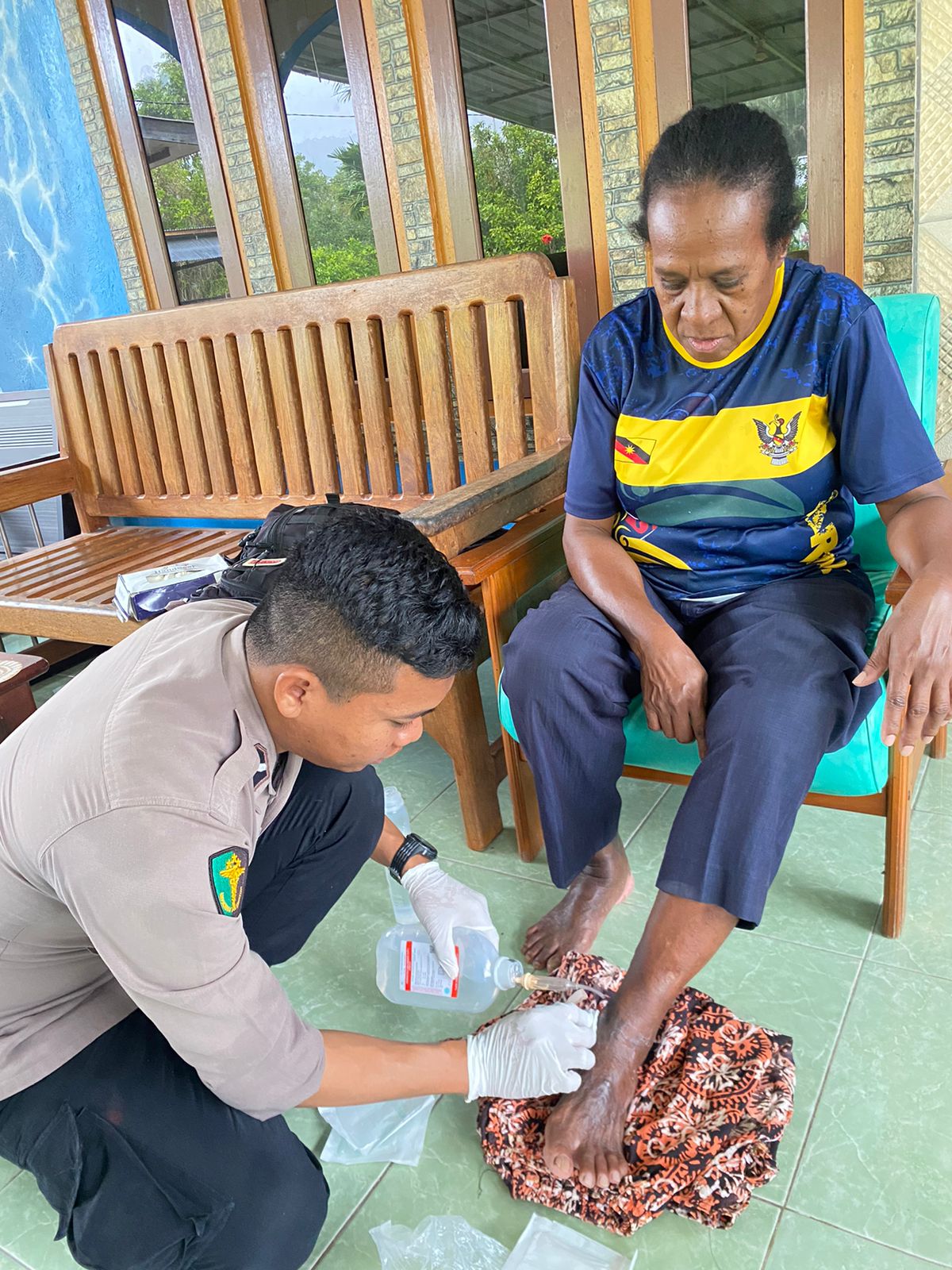 Subsatgas Keladi Sagu Laksanakan Pemeriksaan Kesehatan Gratis di Kampung Waibron
