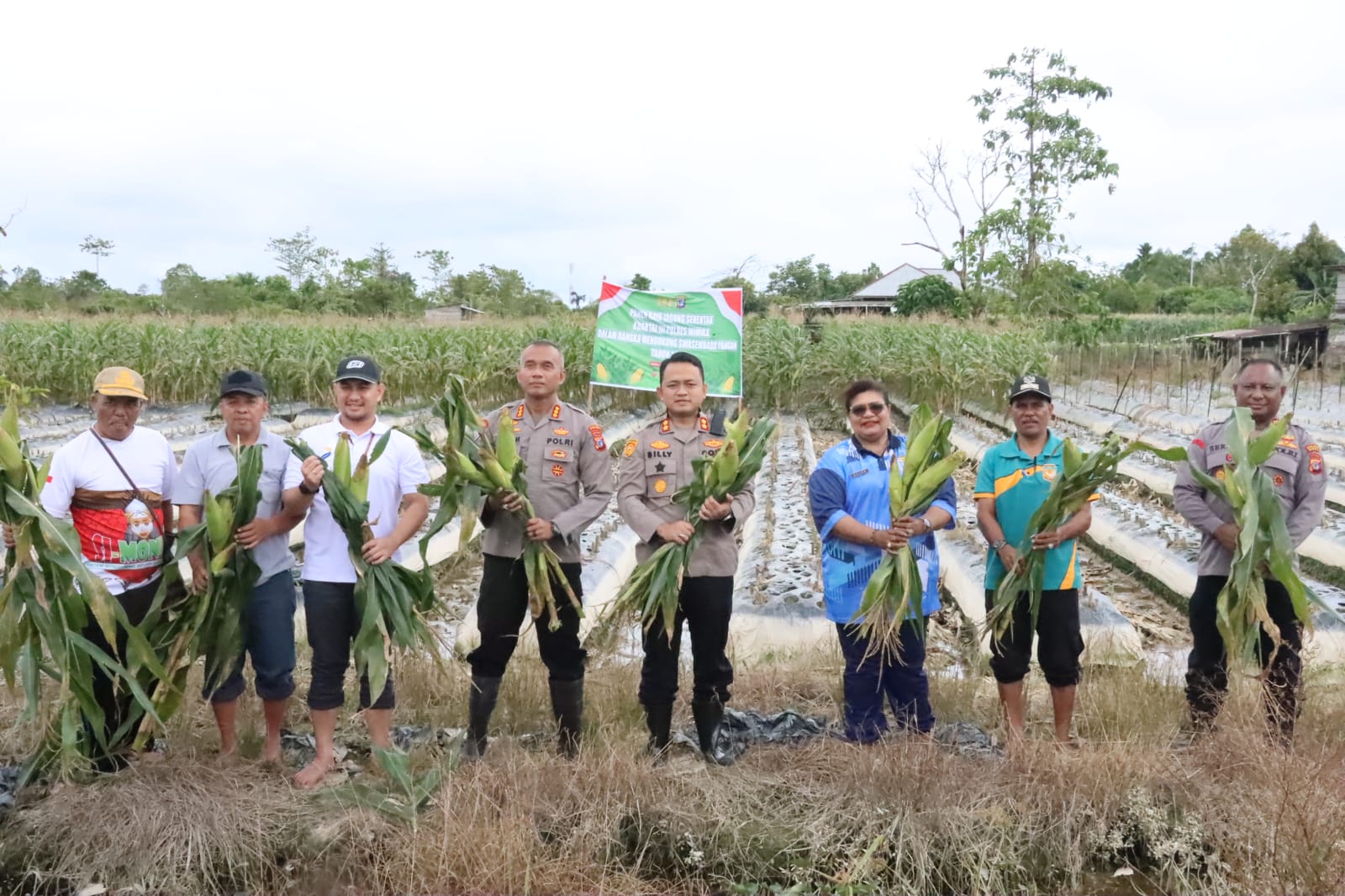 Panen Raya Jagung Serentak Kuartal III Polres Mimika