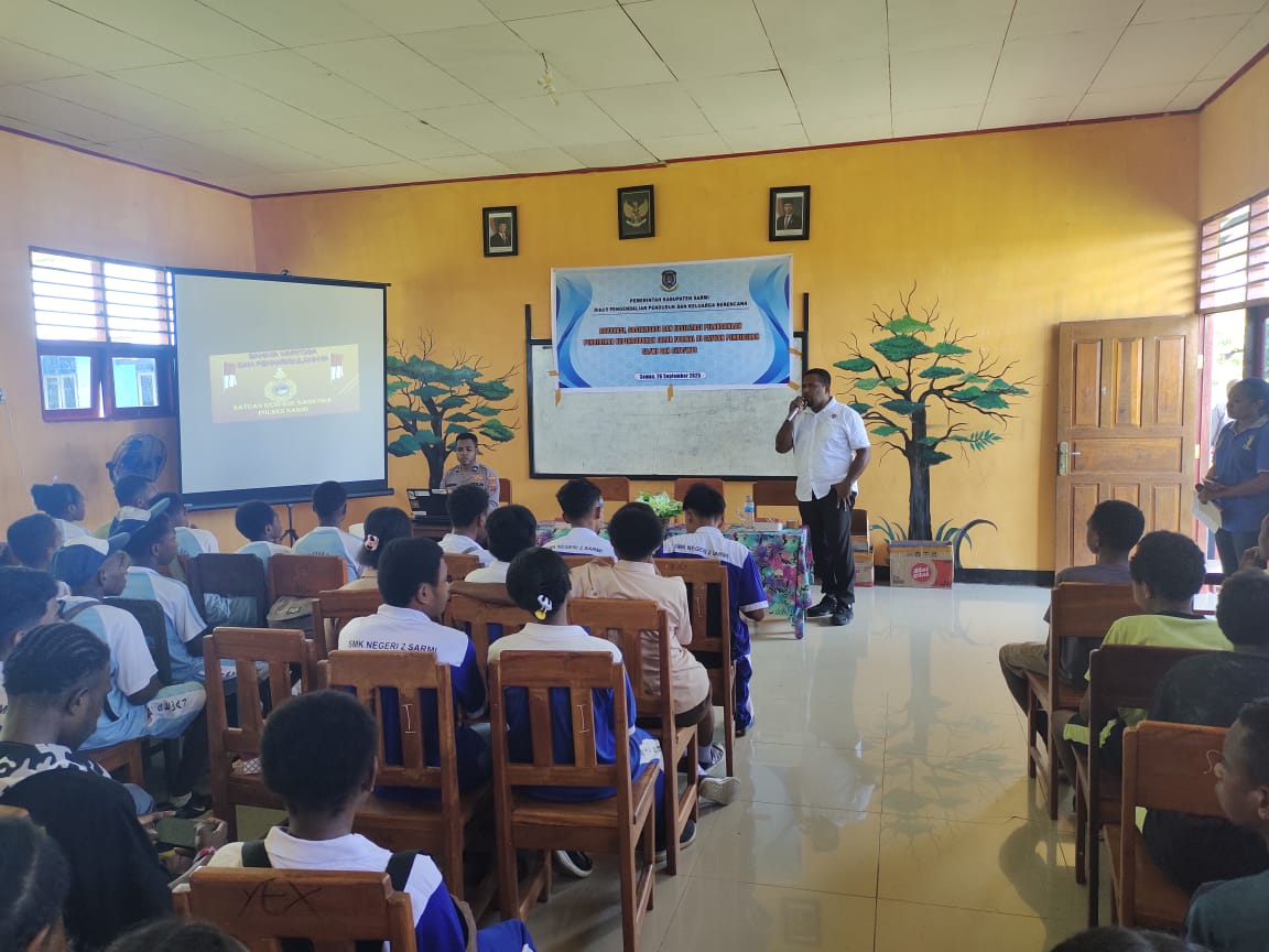 Wujudkan Generasi Sehat dan Cerdas, Polres Sarmi Hadirkan Edukasi Kependudukan di Distrik Sarmi Timur