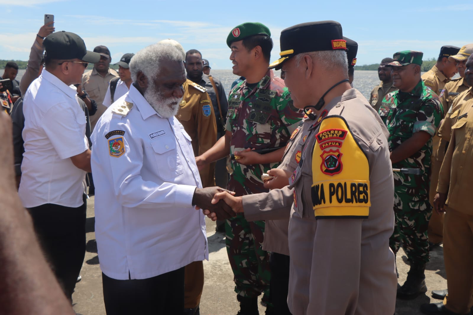 Polres Asmat Kawal Kunjungan Kerja Wakil Gubernur Papua Selatan