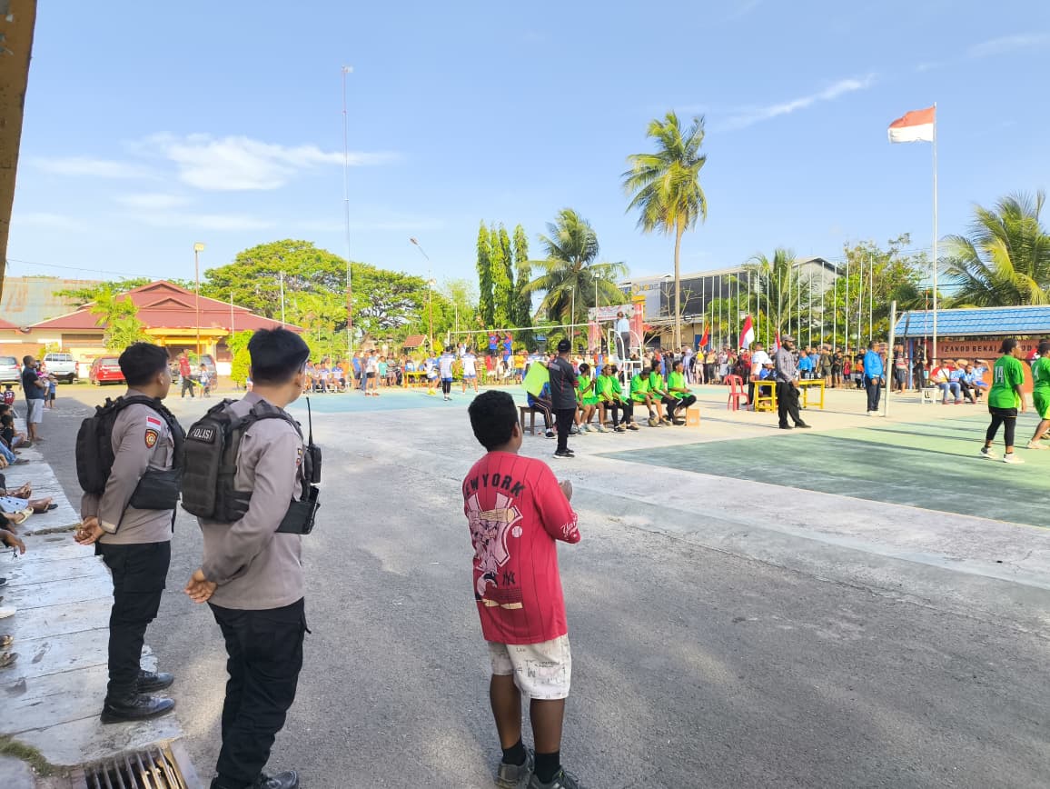 Polres Merauke Amankan Pertandingan Voli Kapolres Cup 2025