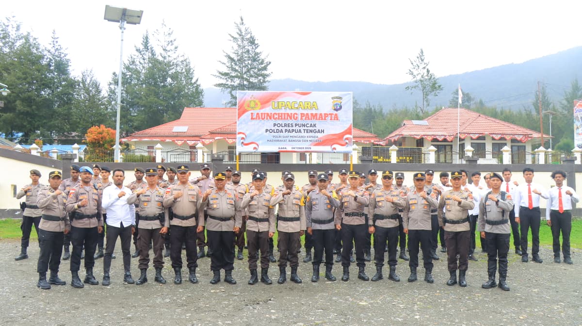 Polres Puncak Launching Perubahan Nomenklatur Jabatan Kanit SPKT Menjadi Pamapta
