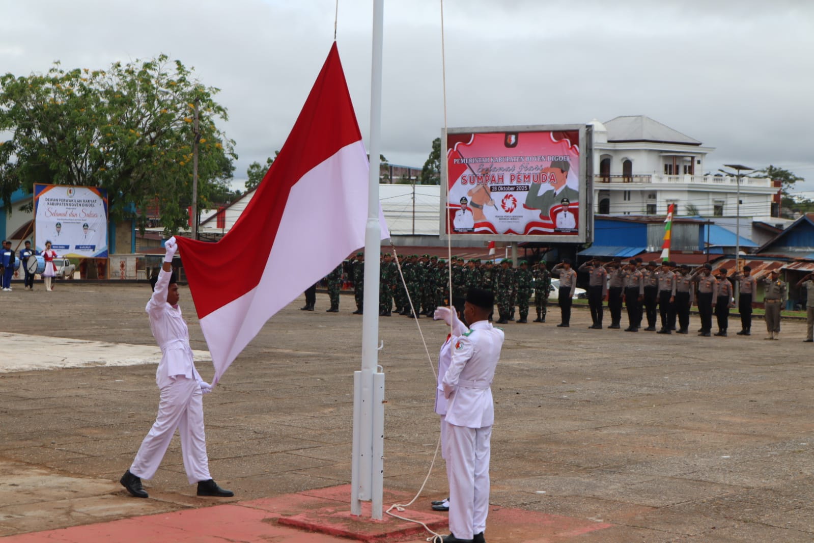 Upacara Peringatan Hari Sumpah Pemuda Ke-97 di Kabupaten Boven Digoel Berlangsung Khidmat