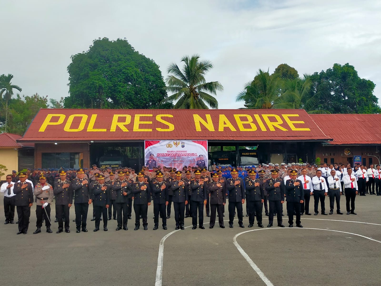Polres Nabire Gelar Upacara Peringatan Hari Kesaktian Pancasila tahun 2025