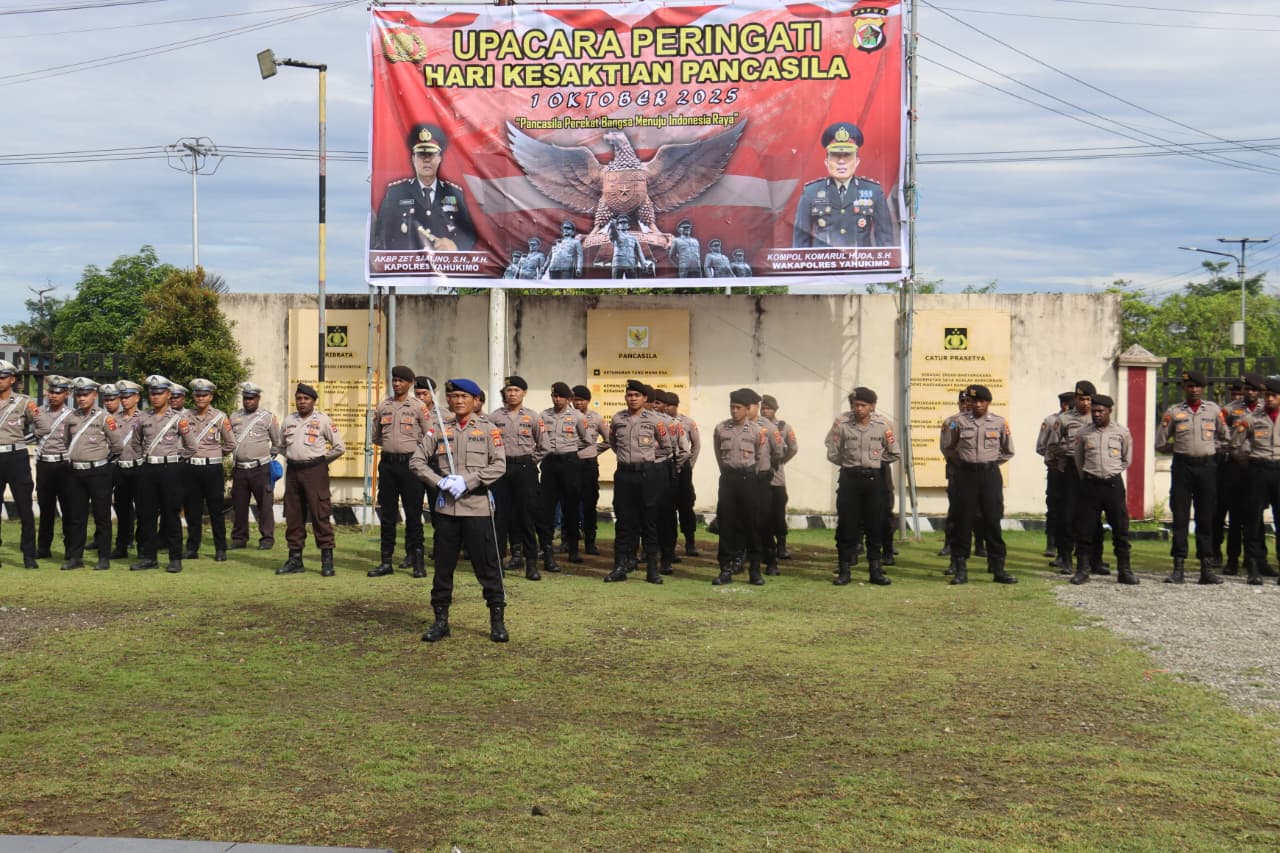 Polres Yahukimo Gelar Upacara Hari Kesaktian Pancasila
