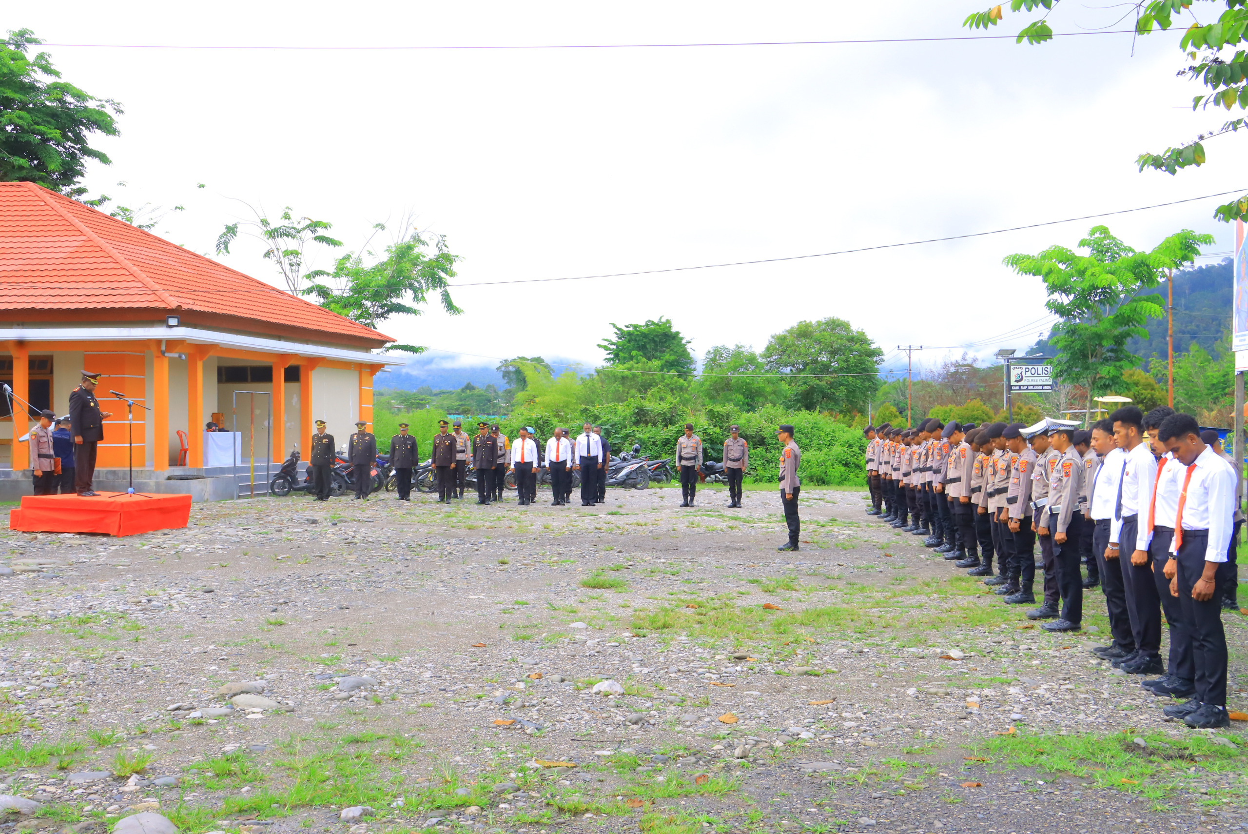 Polres Yalimo Gelar Upacara Peringati Hari Kesaktian Pancasila