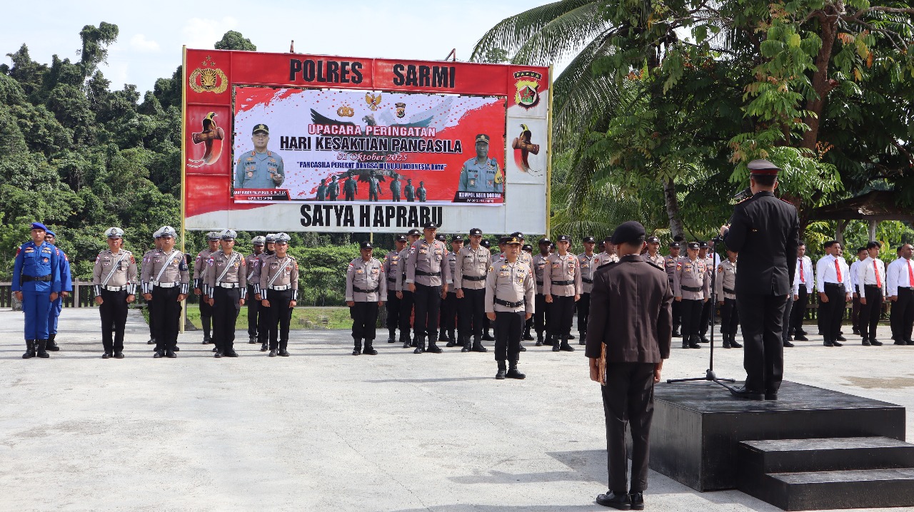 Polres Sarmi Gelar Upacara Hari Kesaktian Pancasila, Teguhkan Semangat Persatuan dan Kebhinekaan